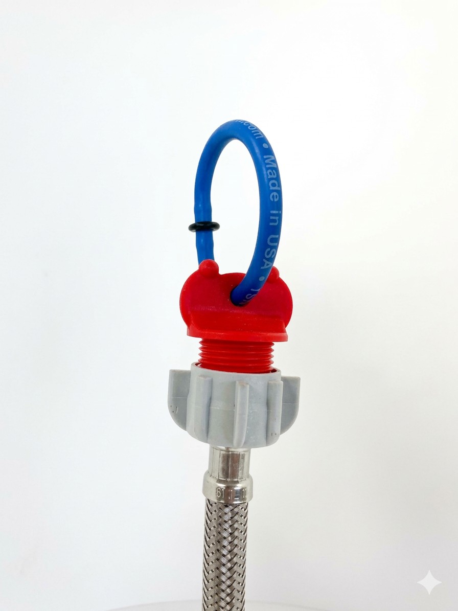 Picture of Toilet Supply Line Plug w/7/8" Ballcock Threads w/ Tubing Ring (QTY 1)